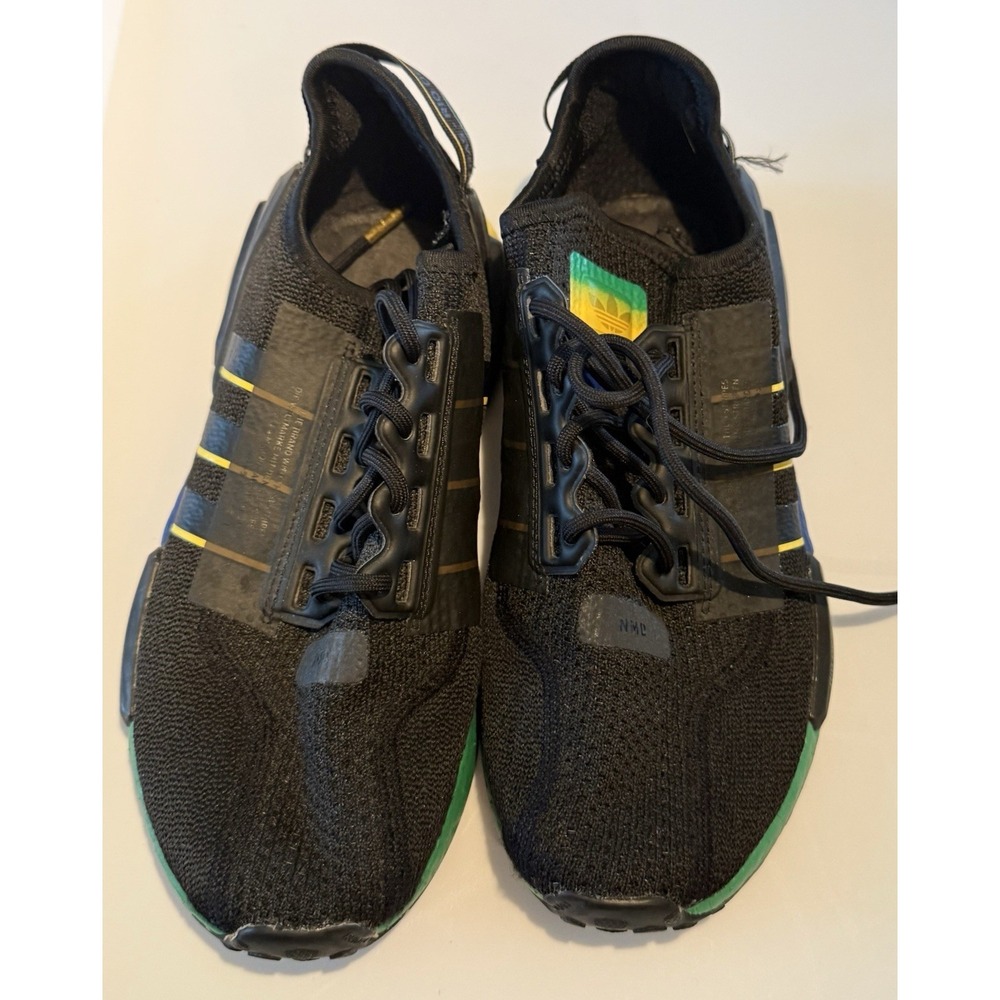 adidas NMD_R1 V2 Rio De Janeiro Mens 5.5 Black Gold FY1256 City Pack Sneakers